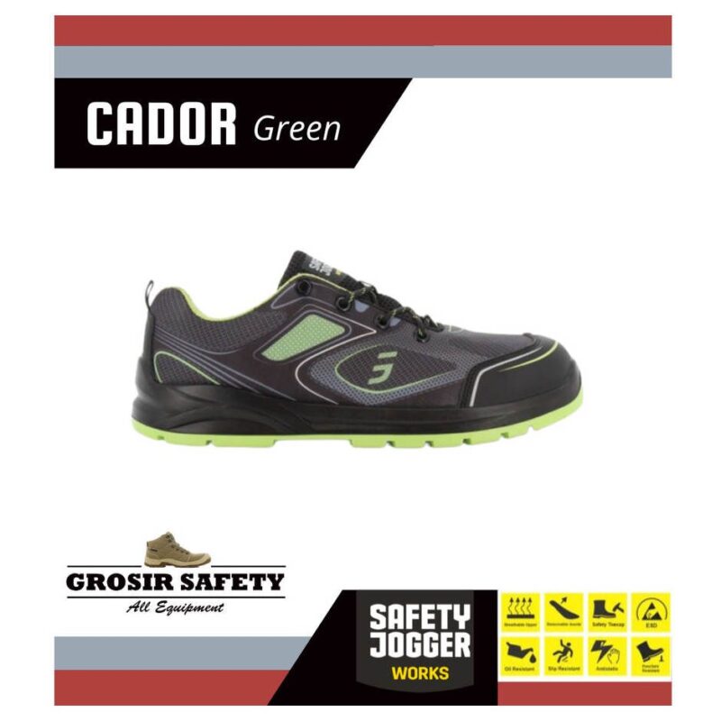 Sepatu Safety Jogger Cador Green/Hijau S1P
